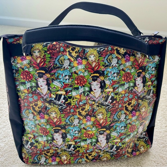 Ed Hardy by Christian Audigier Tote Bag- NWOT! ‘True to my Love Kiss of Death’